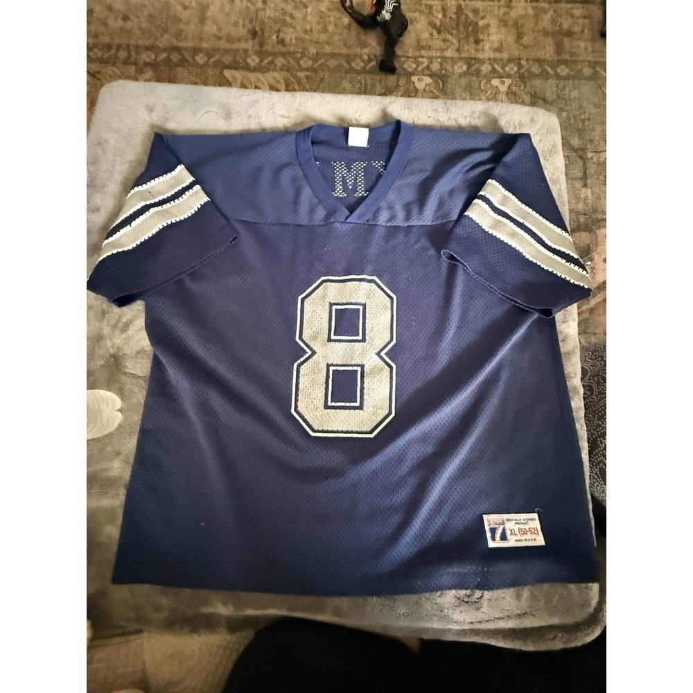Vintage 90s Logo 7 Troy Aikman NFL Dallas Cowboys Football Jersey Size XL 50-52